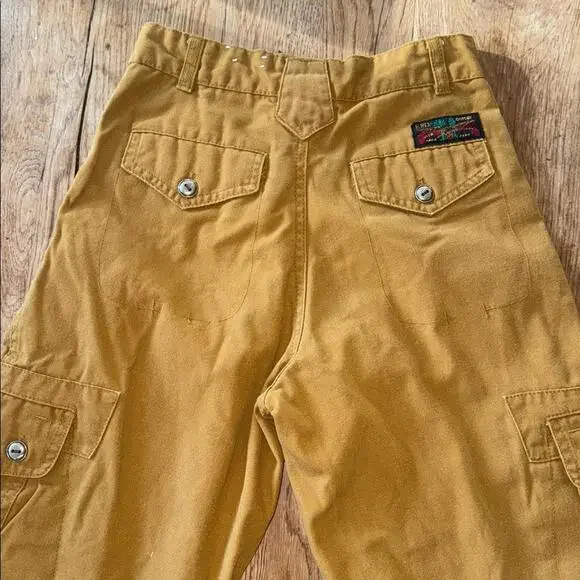 80s E.P.D COTLER Mustard Brown Pleated Pants Size 10R - Picture 9 of 9